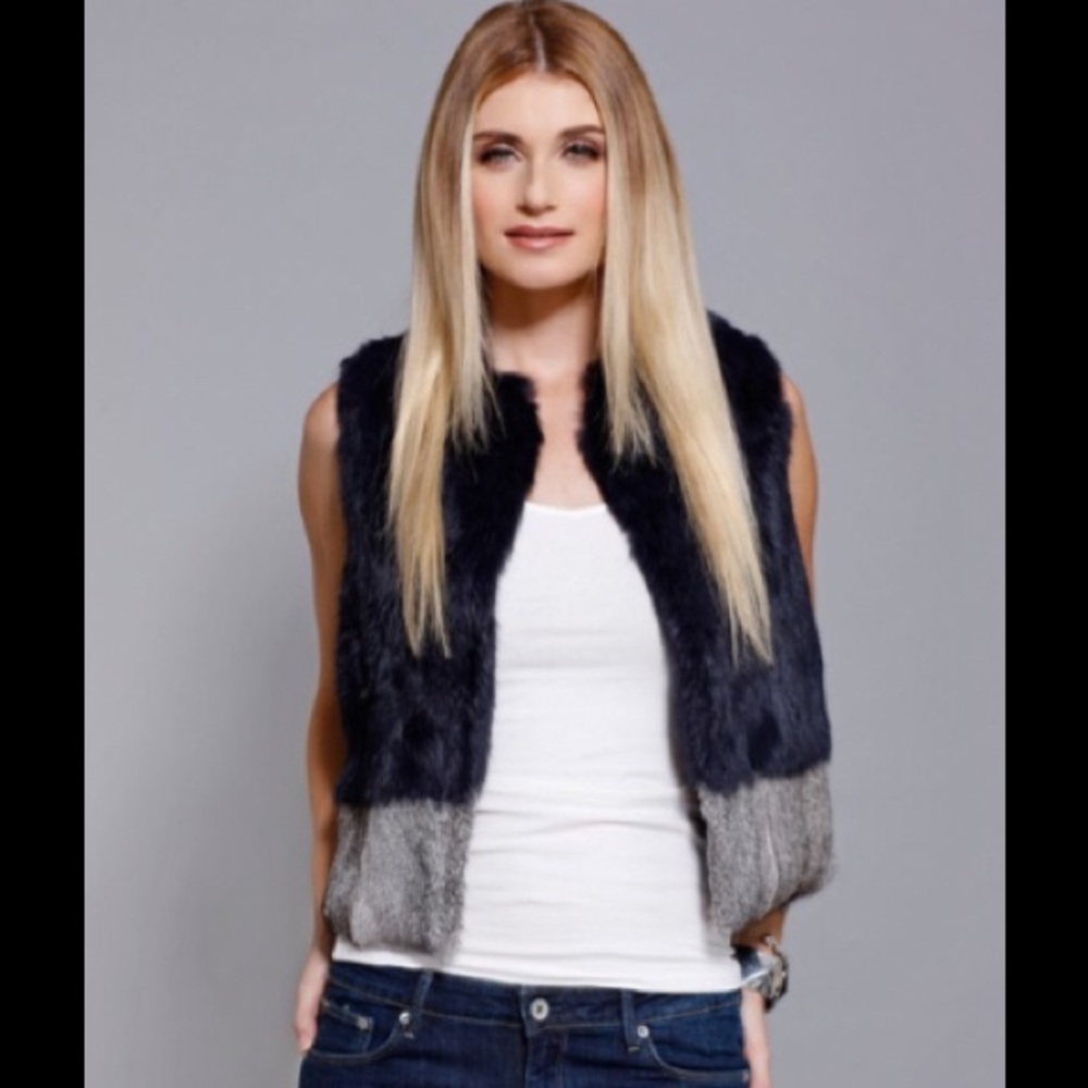NWT Dolce Cabo faux fur vest